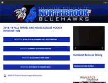Tablet Screenshot of northbrookbluehawks.org